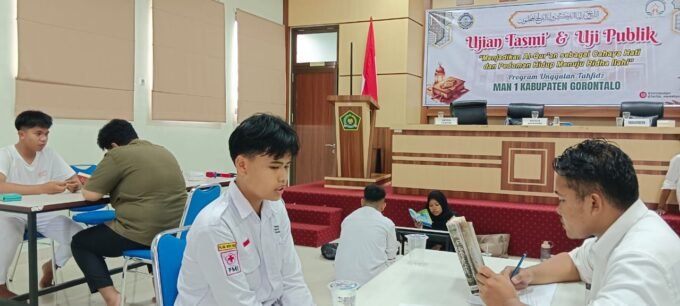 Read more about the article MAN 1 Kabupaten Gorontalo Gelar Ujian Tasmi’: Wujud Semangat Santri Penghafal Al-Qur’an